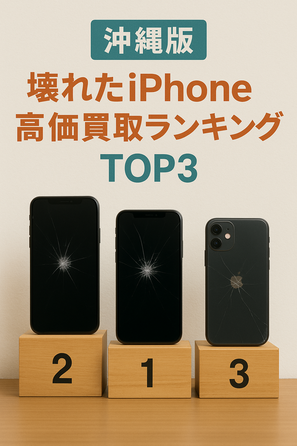 【沖縄版】壊れたiPhone高価買取ランキングTOP3｜画面割れ・水没もOK！